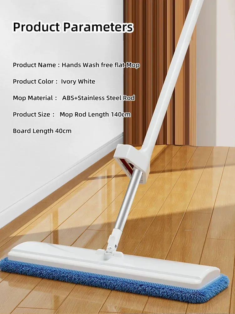 MOPS JOYBOS MICROFIBER FLOOR MOP 40cmスピン特大のフラットクリーニングツールハンドウォッシュ無料家庭用怠zyなスクイーズ231215