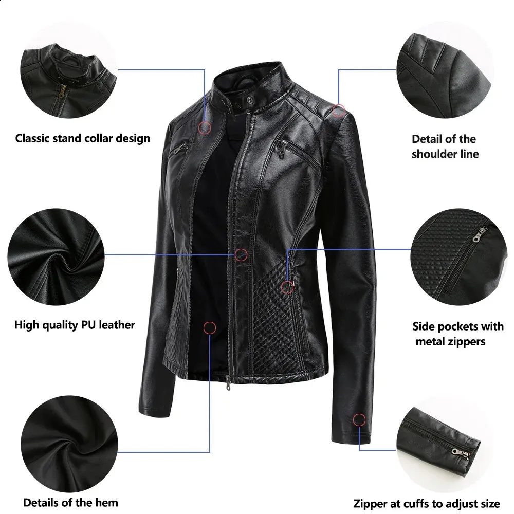 DHgate.com:Womens Leather Faux Jackets Spring 2023 Jacket