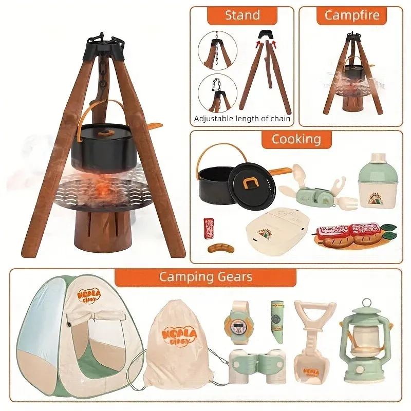 Tente De Camping Miniature LIFKOME 2 Pièces Pour Maison De Poupée - Jeu D'imitation Plein Air, Portable, Réaliste, Pour Enfants