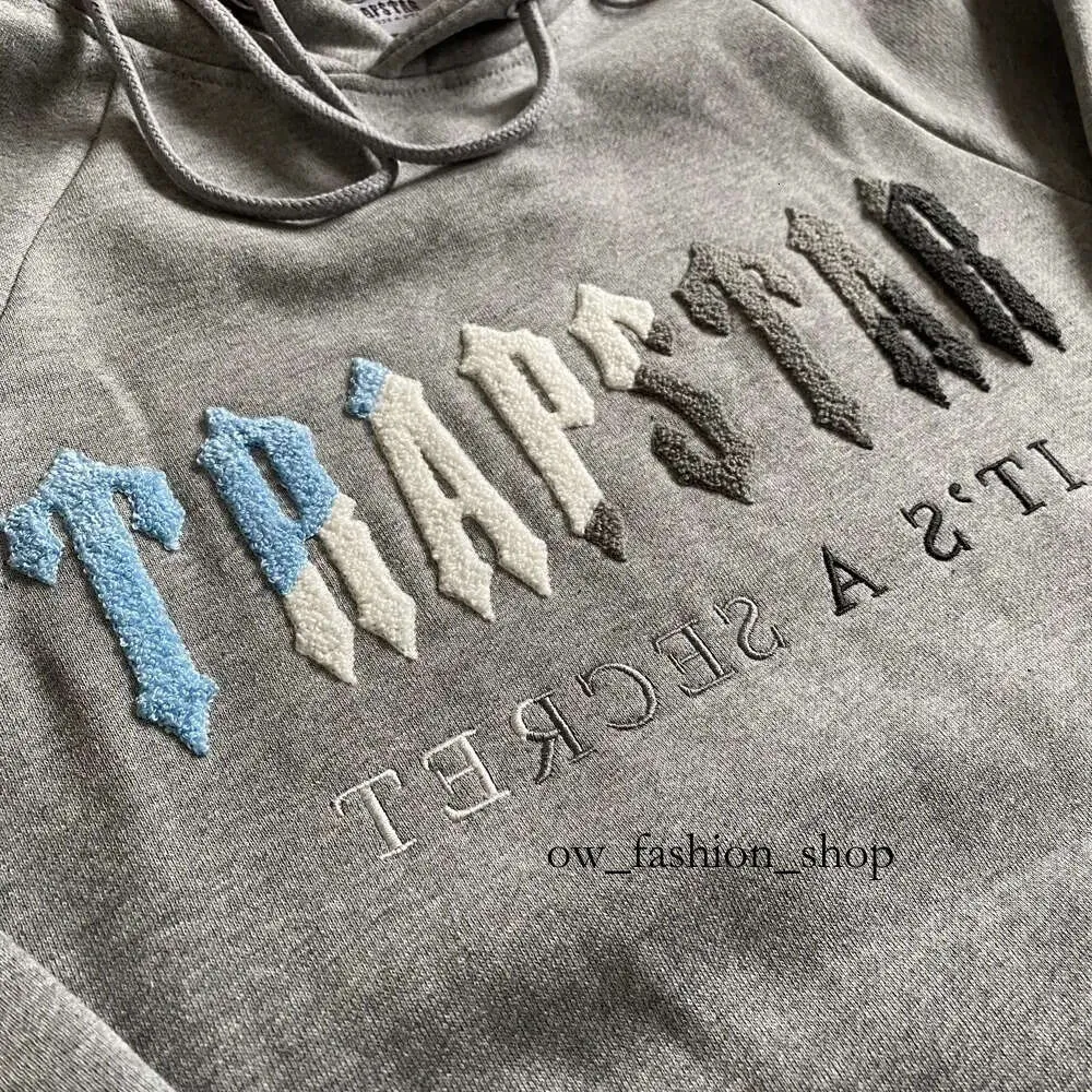 Trapstar 남자의 스웨트 셔츠 트랩 브랜드 런던 대형 후드 티 남자 여자 고품질 타월 자수 별 풀오버 Fleece Casual 577 897 670