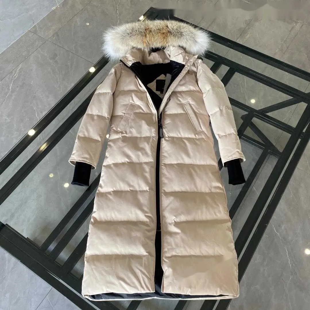 Designer Daunenjacke Parkas Echtes Coyote Fell Winter Damen CG Canadian Mystiques Parka Daunenjacke Wasserdichter Outdoor Mantel Jacken Damen lange Außenjacke