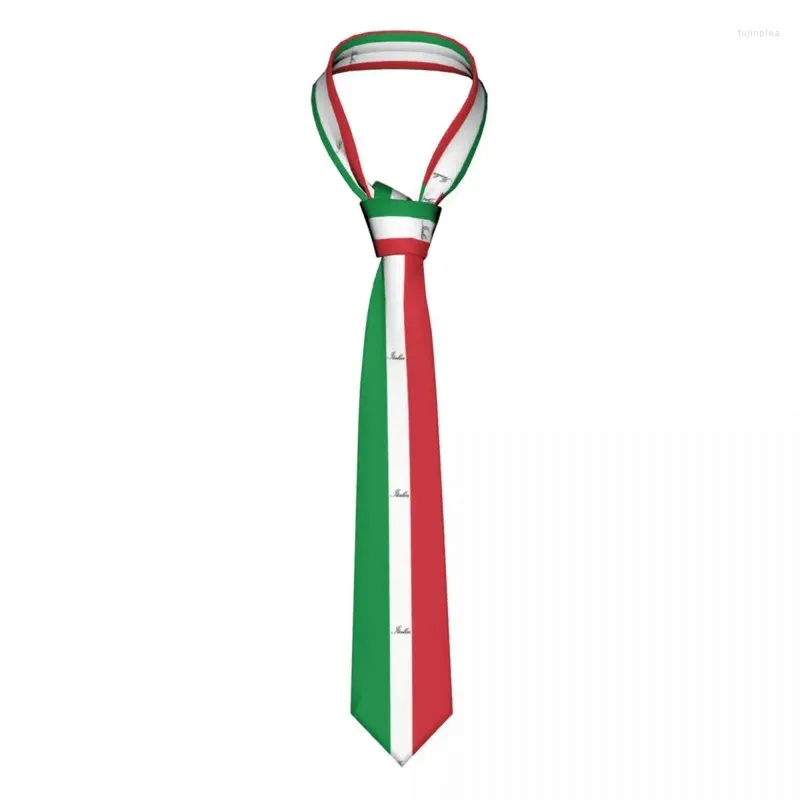 Bow Ties İtalya İtalyan bayrağı Italia kravat gündelik polyester 8 cm genişliğinde boyunlu erkekler için günlük giyim gravatas düğün aksesuarları