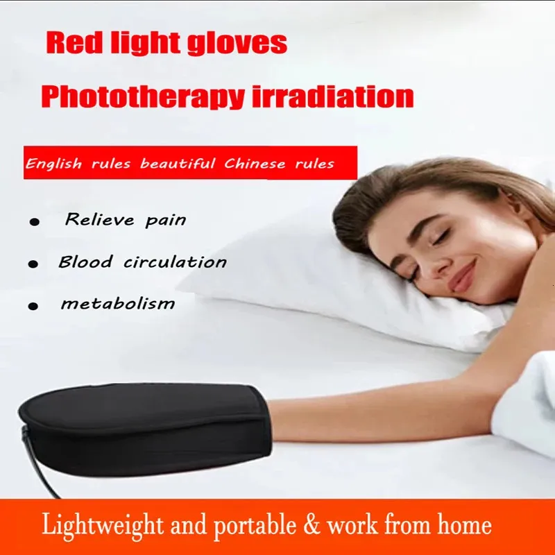 Eye Massager Led Red Gloves Finger Joint Therapy Instrument Wireless Treatment Electric Heating 231215