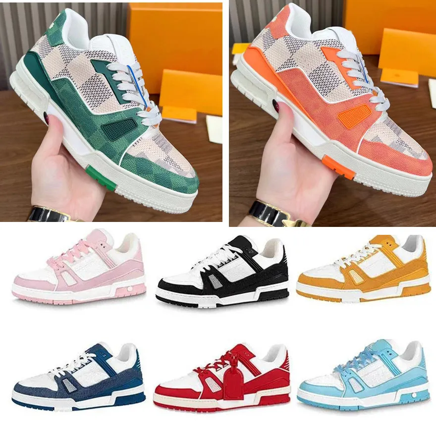 Sneaker Designer Scasual Woman Men Chaussures Skate Sneakers Denim Canvas Cuir blanc vert rouge Lettre de mode plateforme de mode pour hommes