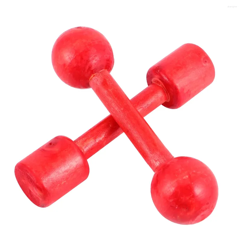 Halteres 6 Pcs Mão Segurando Halteres De Madeira Criança Halteres Crianças Barbell Adereços de Ginástica