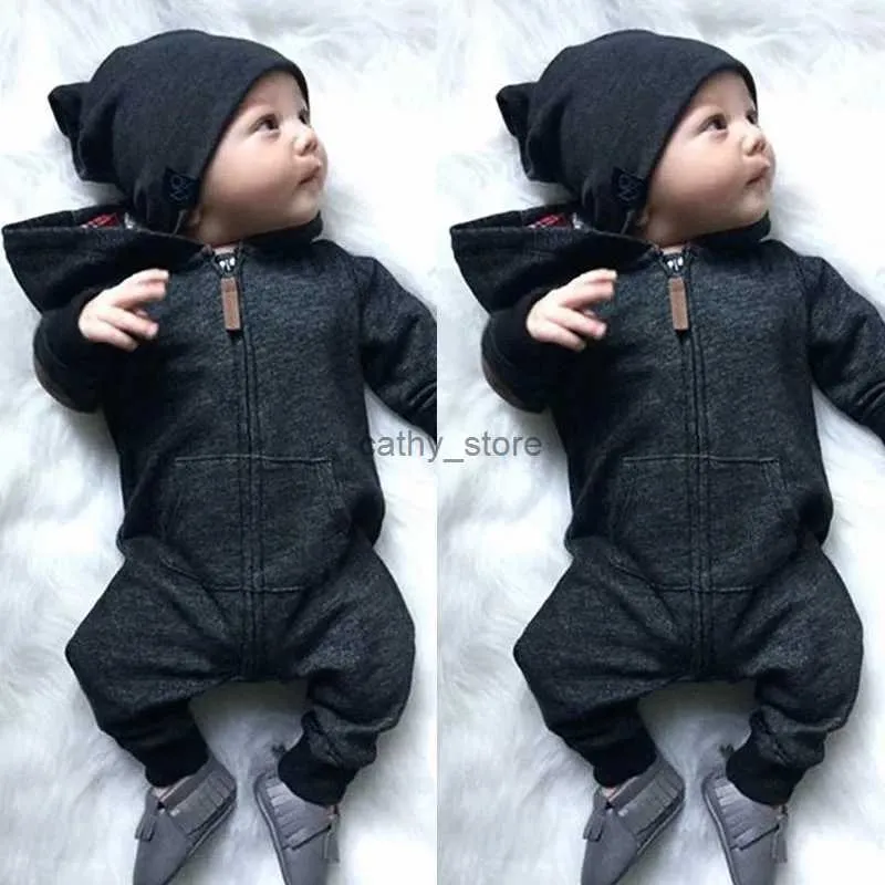 Rompers Baby Boy Girl Infant Warm Romper Tumpsuit Dzieci Bawełniany długi rękaw ubrania z kapturem z kapturem z kapturem z kapturem z kapturem