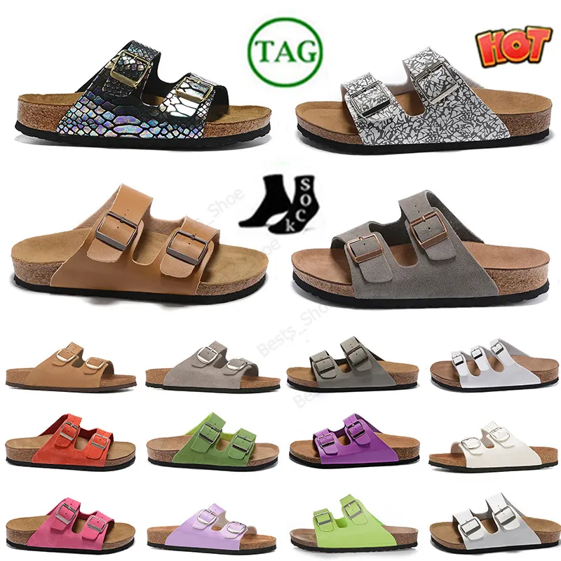 2024 Birkensstock Slipper Sandal Bostons Clogs Casual Shoes Trainers Flats Män kvinnor Cork Slide Leather Buckle Strap Designer Dhgate Birkes utomhus