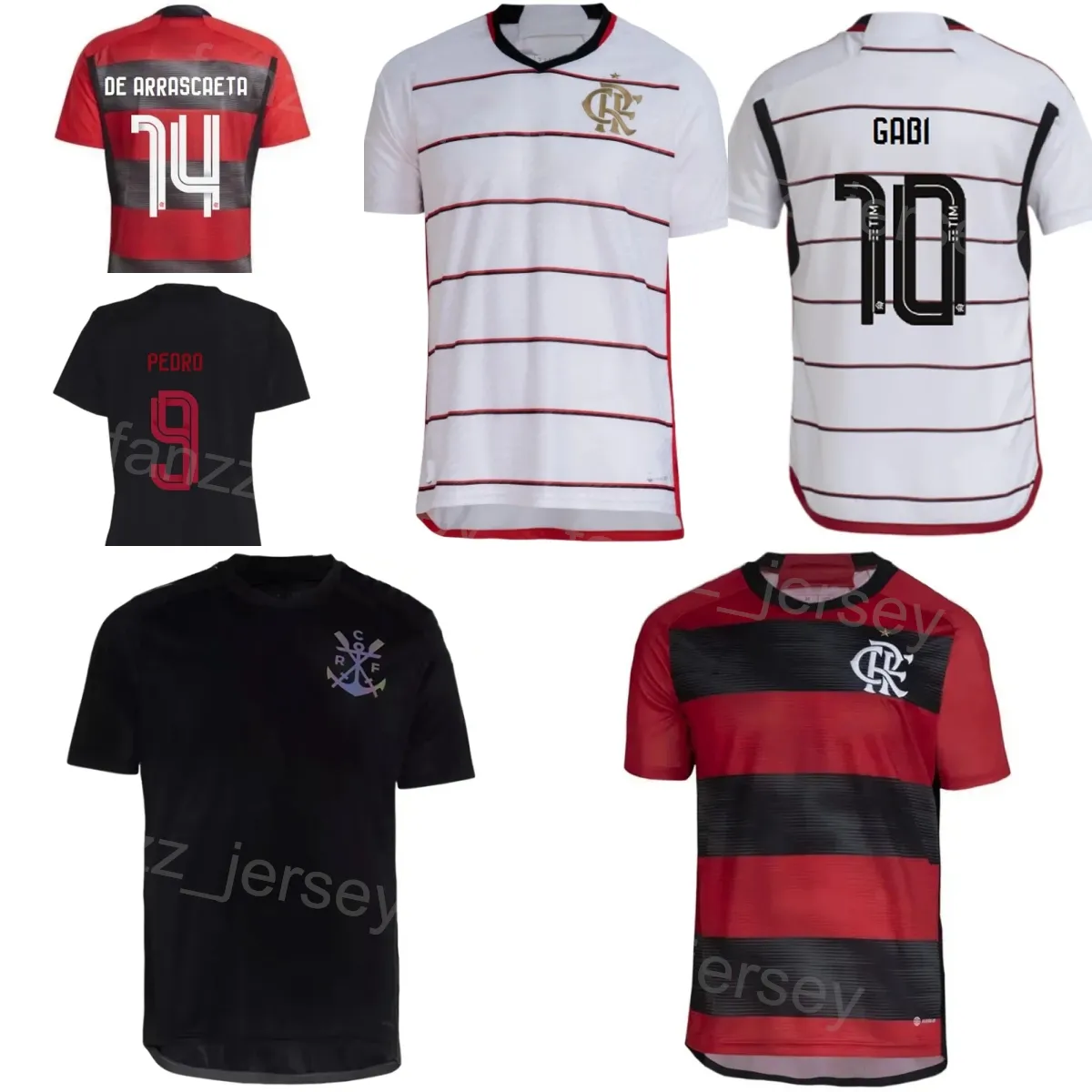 Man Cr Flamengo 10 Gabriel Soccer Jersey 2023 24 Club Team 27 Henrique 14 de Arrascaeta 7 Ribeiro 9 Pedro 20 Gerson 16 Luis 6 Lucas 29 Hugo Football Shirt Kits Uniform