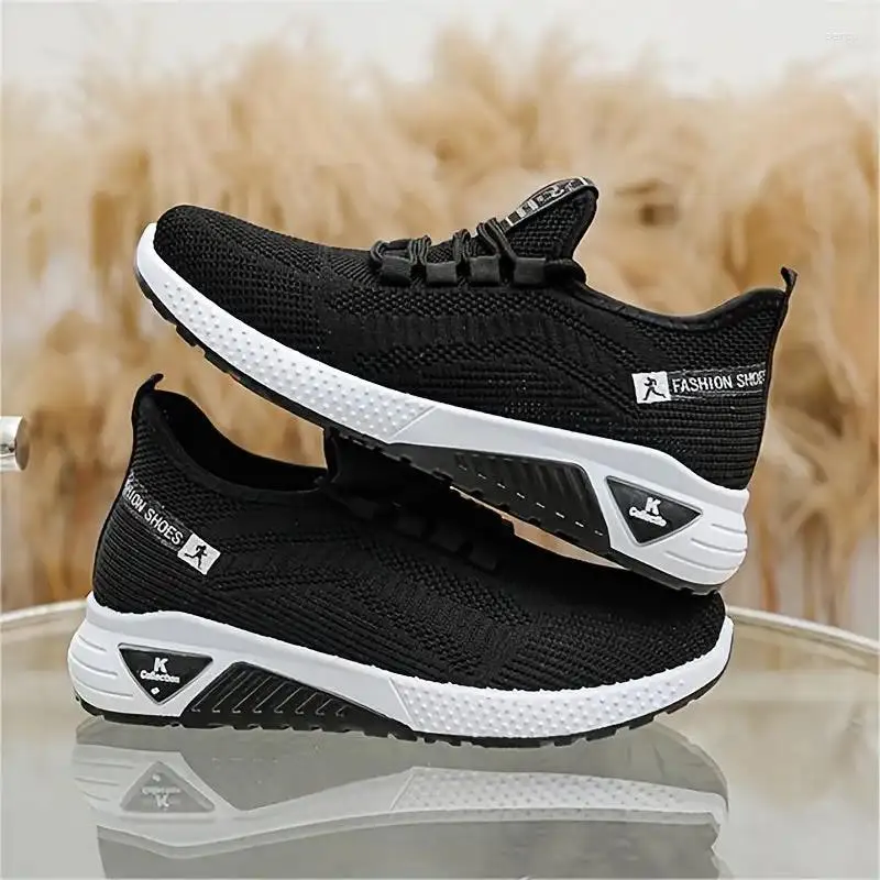 Dress Shoes Women's Wedge Knitted Sports Breathable Lace Up Low Top Running Tennis Casual Lightweight Sneakers