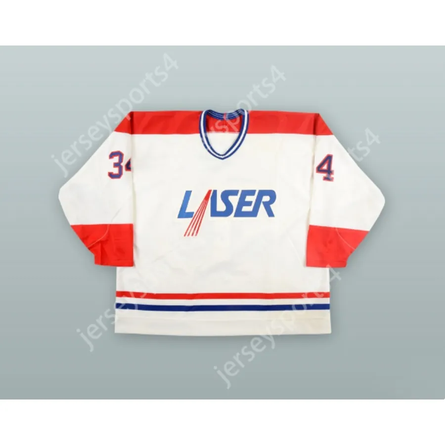 Benutzerdefinierte MARC LEGAULT 34 ST. HYACINTHE LASER WEISSES HOCKEY-TRIKOT NEU Top genäht S-M-L-XL-XXL-3XL-4XL-5XL-6XL