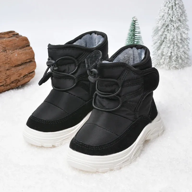 Stivali Stivali caldi impermeabili invernali per bambini con suola in gomma di alta qualità antiscivolo EW8273 231215