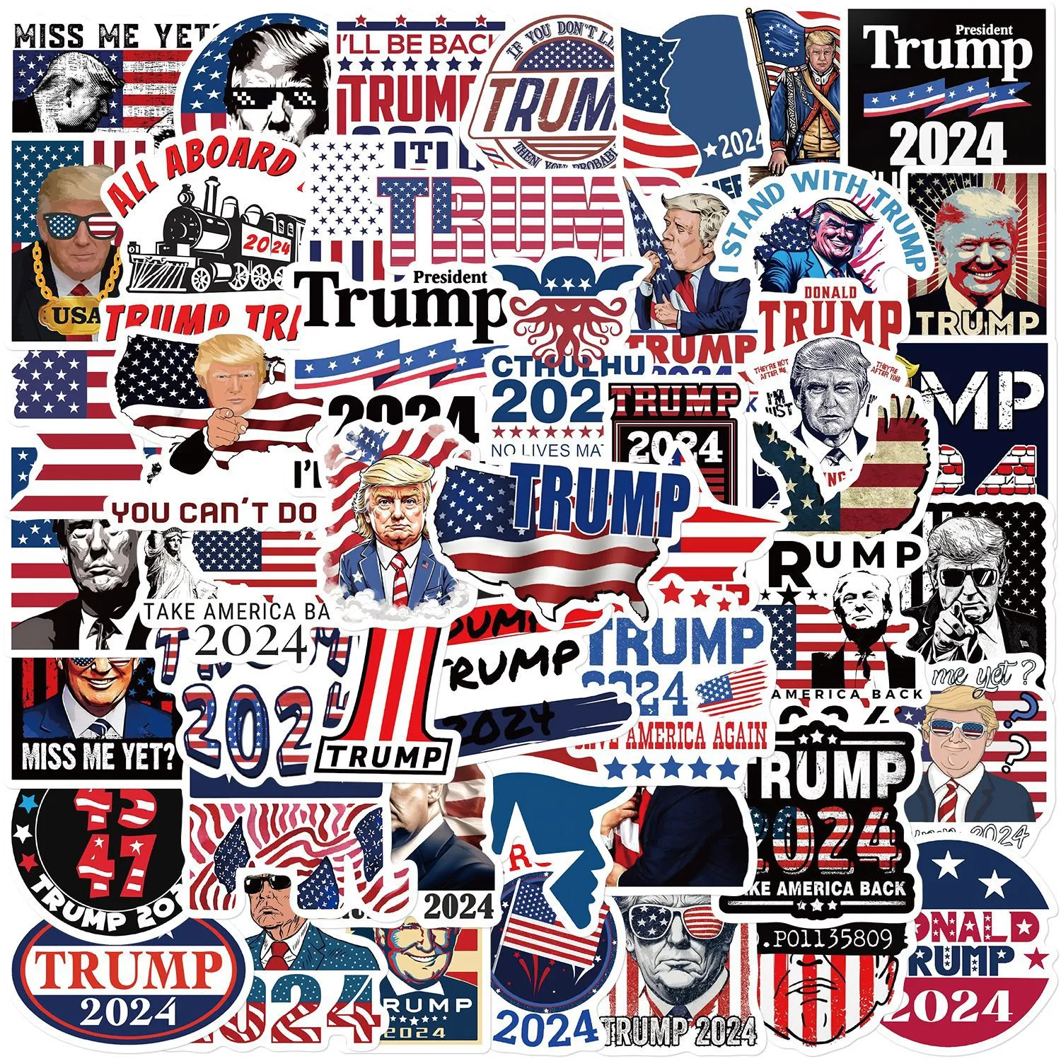 Trump 2024 Sticker – Vinyl Waterproof Funny Stickers Trump Sticker For...