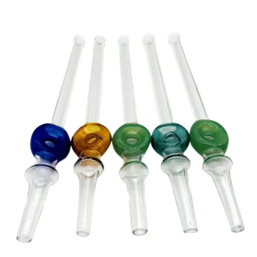 Pipes à fumer 8,3 pouces Mini Narguilés Collecteur de nectar avec des conseils de filtre en verre transparent épais Tube Pyrex Rig Stick Main Drop Livraison Accueil G Dhozr