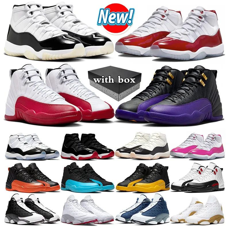 Avec boîte Chaussures de basket-ball Hommes Femmes Cool Grey 11 Low 11s Rouge et Blanc 12s 13s Blé 13 Panda 12 Baskets Sport Baskets