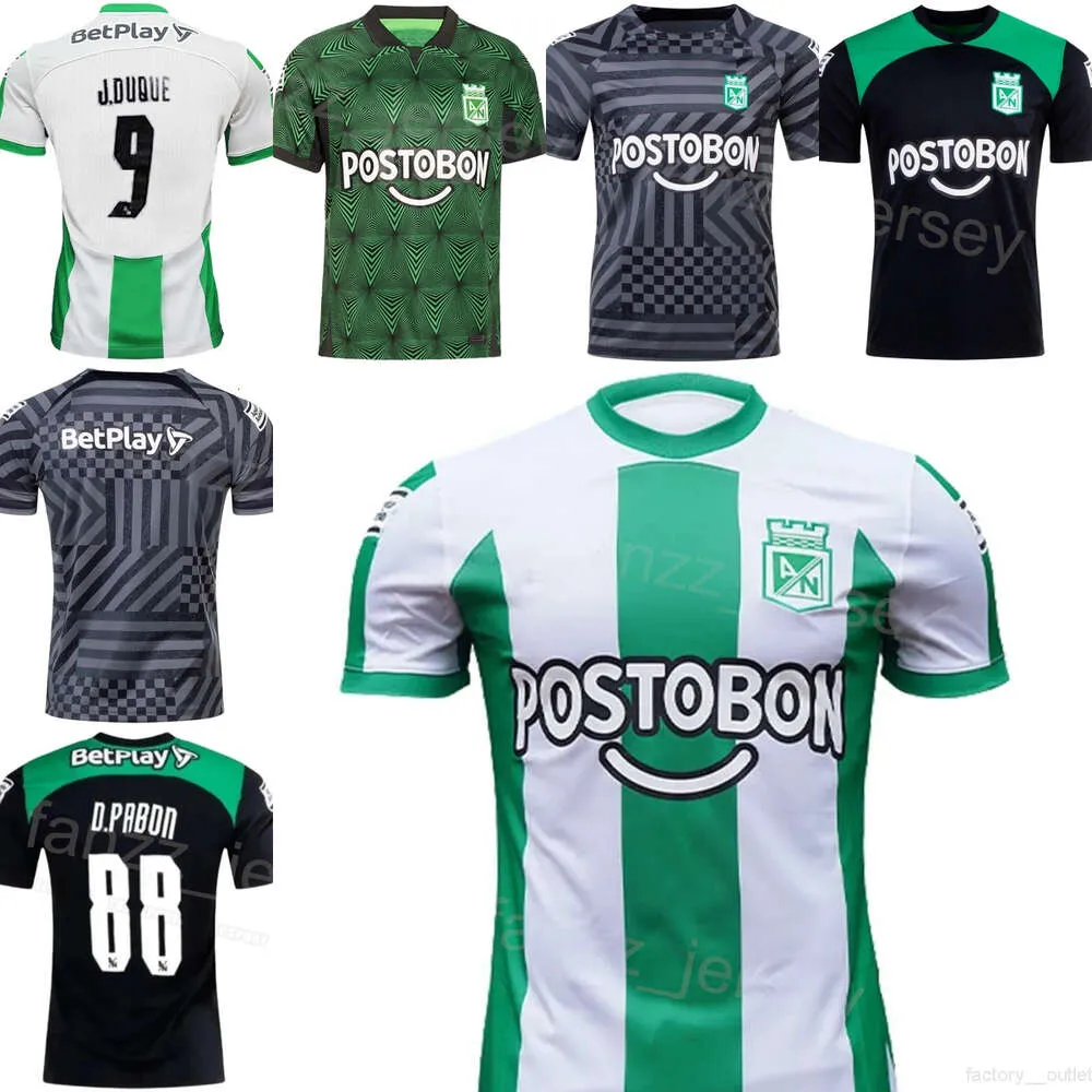 Man Atletico Nacional 88 Pabon Soccer Jerseys 2023 24 Club Team 21 Angel 18 Goez 20 Bangurto 10 Barrera 6 Roman Black White White Kolor Kostki piłkarskie