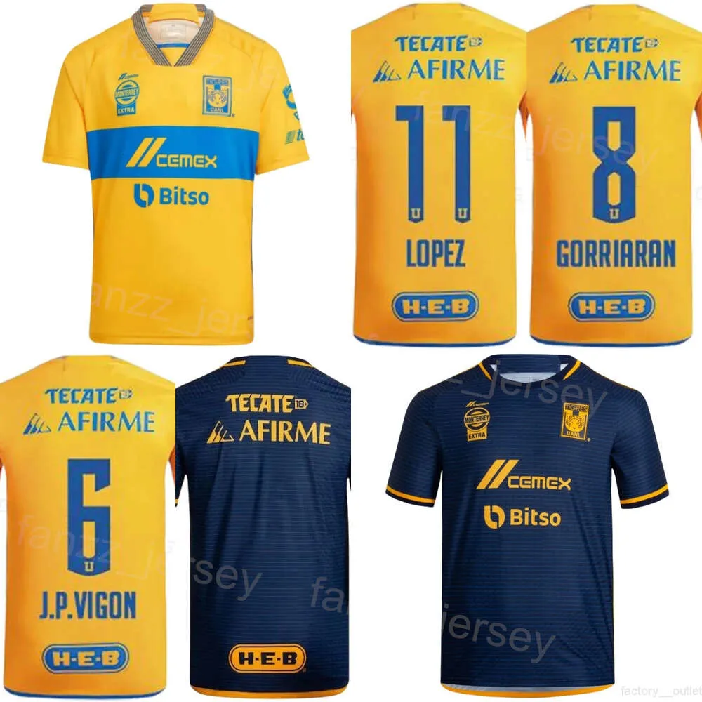 Männer 23-24 Fußball Tigres Uanl 29 Jonathan Herrera Jerseys Club Team 10 Andre-Pierre Gignac 16 Diego Lainez 6 Juan Vigon 1 Nahuel Guzman Football Hemd Kits Uniform