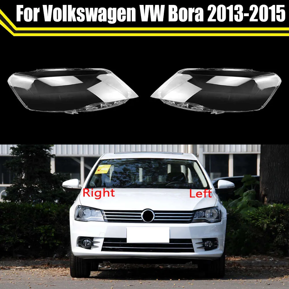 Araba Far Kapağı Far Far Kılıfı Cam Lamba Kapakları LABCHADE VW BORA İÇİN OTOMATİK KAFA LENS KUBLI 2013 2014 2015