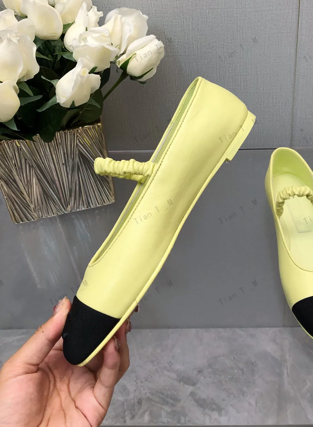 Newest Top Quality Elegant Retro Ballet Sock Shoes Spring Candy Colours Mary Jane Shoes Women Classic Mixed Color pumps Round Toe Flats Real Leather