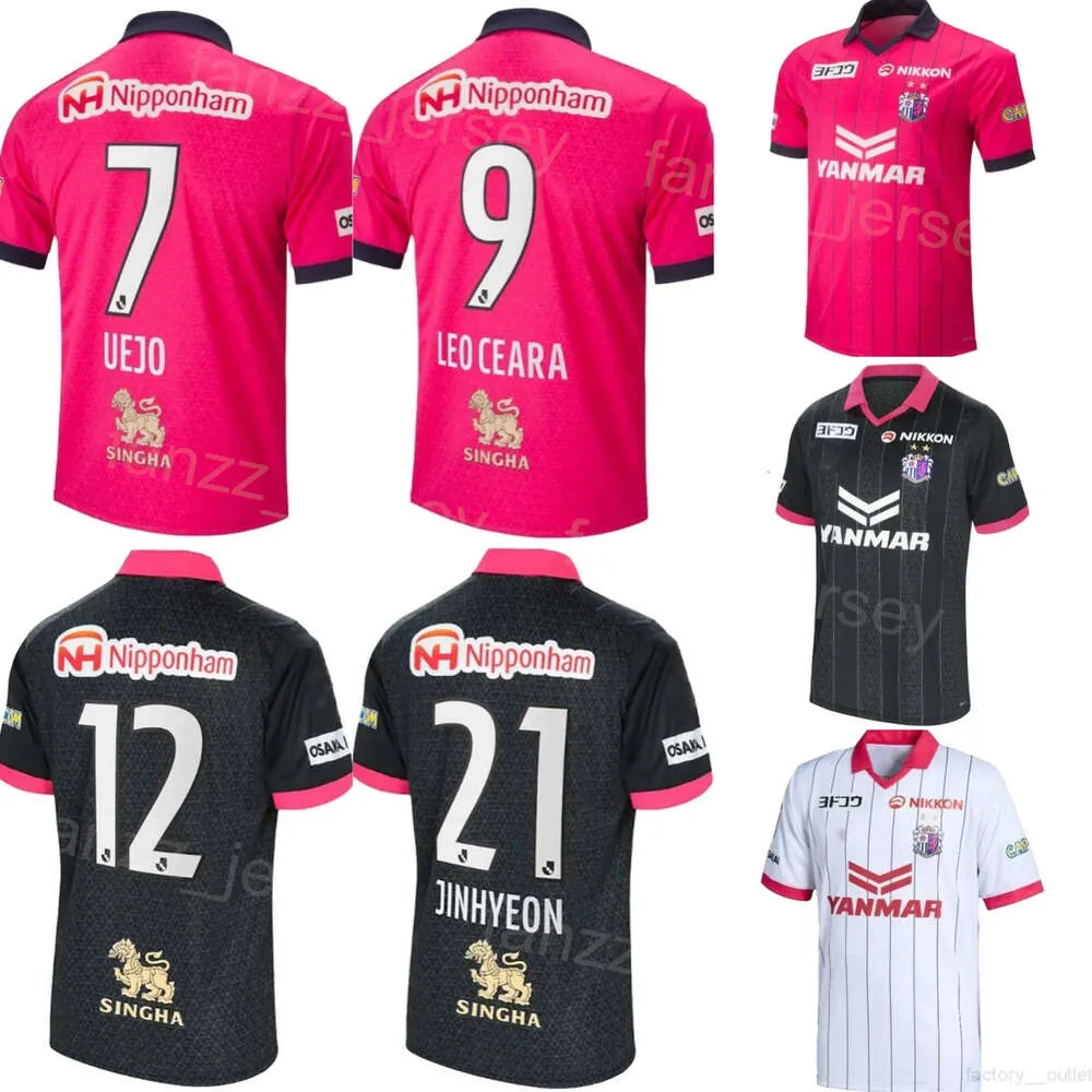 Man Cerezo Osaka 9 Pereira Maglie da calcio 2023 24 Club Team J1 League 38 Kitano 25 Okuno 19 Tammeda 7 Uejo 8 Kagawa 11 Croux Football Kit Uniform Black Pink White