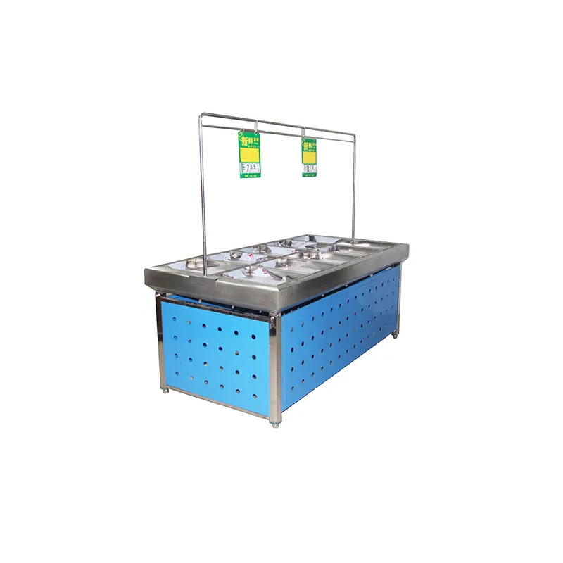 Commercial Kitchen Stainless Steel Work Table Supermarket Display Table
