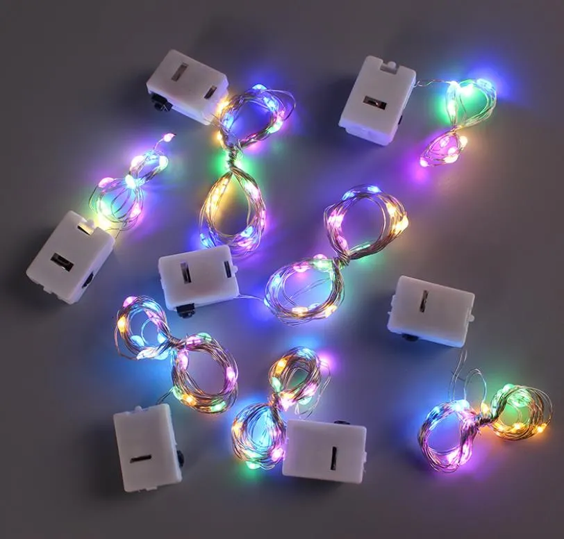 Led Peri String Lights Bakır Tel Yıldızlı Yanıp Sönen Firefly Ev Tatil Partisi Dekorasyon El Sanatları DIY sahne Sıcak Beyaz Renkli 1 metre 10leds