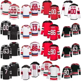 Stitched Hockey 63 Jesper Bratt Jersey 91 Dawson Mercer 90 Tomas Tatar 56 Erik Haula 86 Jack Hughes 13 Nico Hischier 7 Dougie Hamilton Black Red White Man Woman Youth