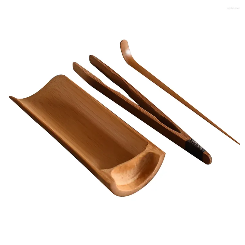 Set da tè Accessori per set da tè in legno di bambù Kit di strumenti per la creazione delicata Forniture pratiche per cerimonie chic per T