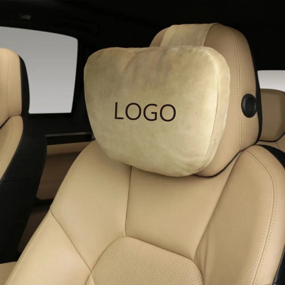 Embroidery Car Headrest Ultra Soft Suede Pillow Car Seat Rest Cushion Headrest Car Neck Pillow For Mercedes-Benz Fit Maybach S-Class Auto Parts headrest