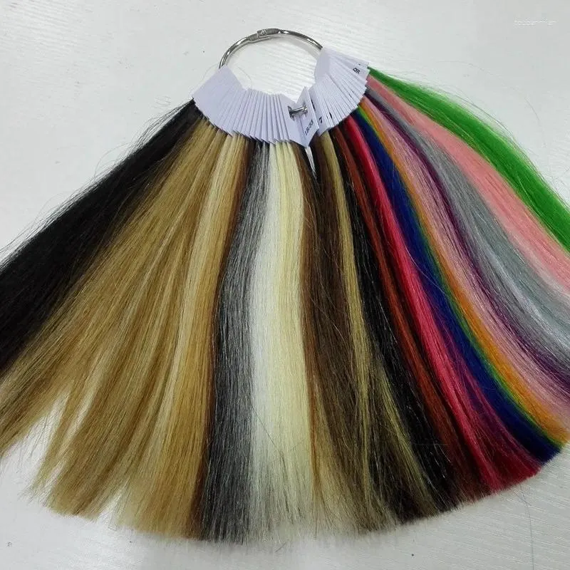 Цветное кольцо цвета человеческих волос для всех видов наращивания, диаграмма, наконечник ленты