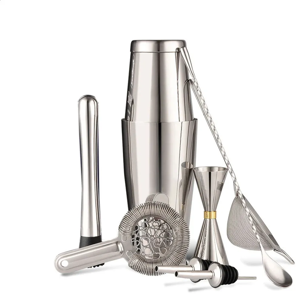 Bar Tools Cocktail Shaker Bar Set Stainless Steel Lounge Cup Boston Cup Shaker Cocktail Shaker 8pcs/set 231214