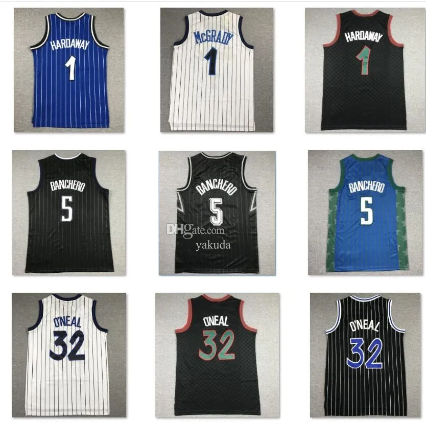 Basketball-Trikots Fast Break Jersey City Edition dhgate Rabatt HARDAWAY BANGHERO O'Neal McGrady Hardwood Classics Swingman Tops