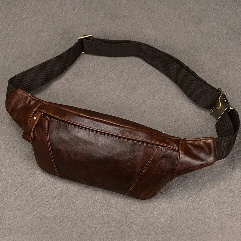 Sacs de taille Sacs de poitrine en cuir pour hommes sac à bandoulière pour homme sac de taille en cuir pour hommes sac à bandoulière pour Sports de plein air pochette de ceinture petit 231214