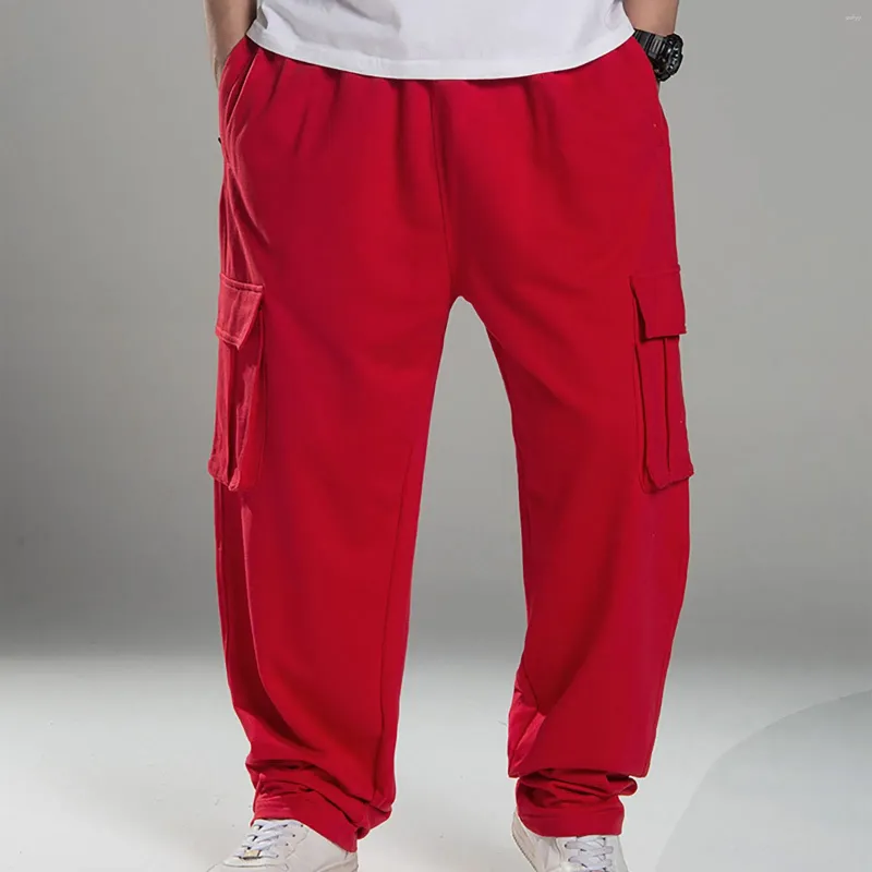 Мужские брюки в стиле хип-хоп, осенние и зимние комбинезоны с несколькими карманами и высокой талией, с открытой спиной, для дома, спальни