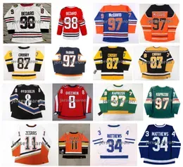 Blackhawks Connor Bedard Hockey Jersey  Wild Kirill Kaprizov Sidney Crosby Auston Matthews Maple Leafs Trevor Zegras Ducks Alexander Ovechkin Capitals