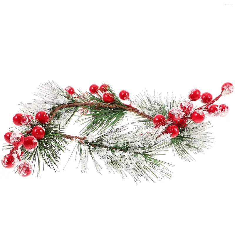 Decorative Flowers Christmas Wreaths For Front Door Artificial Rings Xmas Decor Centerpieces Tables Red Candles