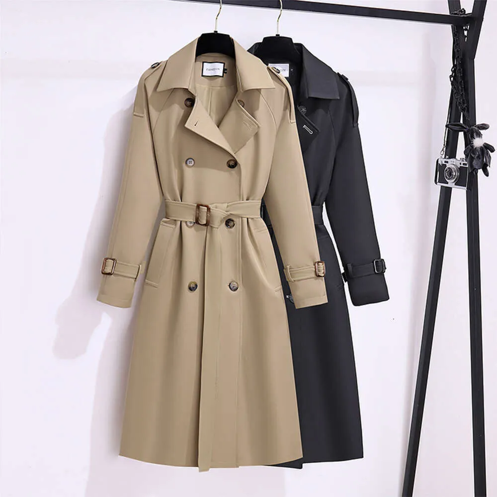 Осенне-зимняя ветровка женская средней длины, осеннее новое корейское издание, утягивающее талию, классическое темпераментное, модное модное пальто в Instagram