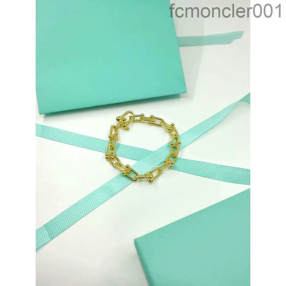 Bangle Armband t Zilver v Goud Materiaal Eenvoudige Mode Gepersonaliseerde Lichte Luxe U-vormige Hoefijzerarmband 4AL3