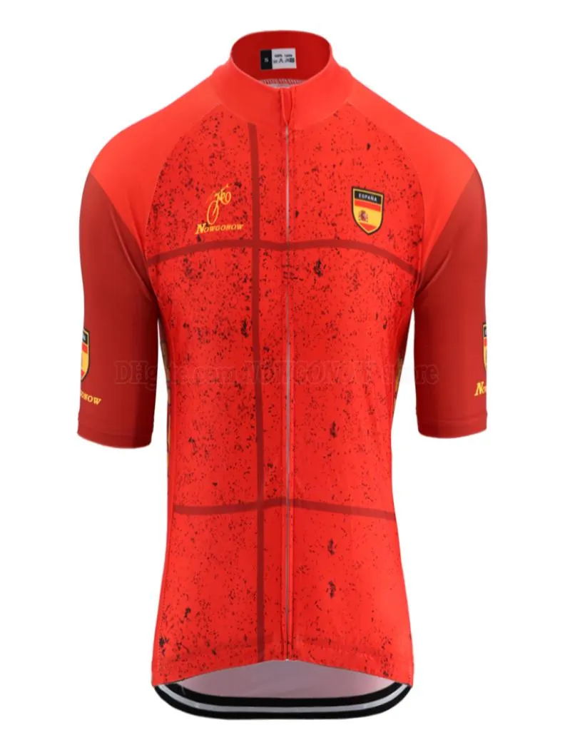 2020 Nuova squadra nazionale spagnola Triathlon Maglia da ciclismo attillata da uomo estiva fresca abbigliamento da bici da strada traspirante Antisudore da corsa cyclin9555932