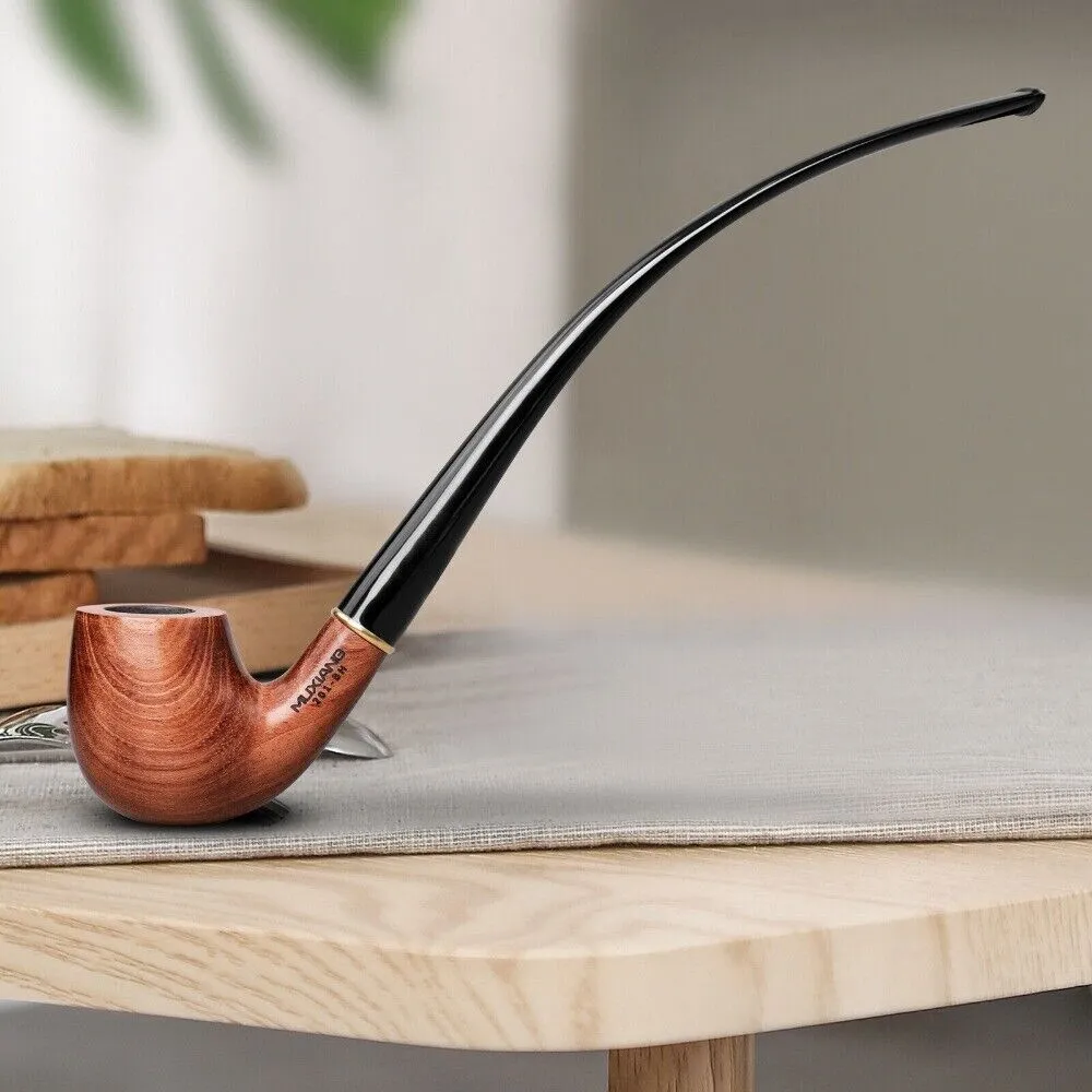 Pipa Per Tabacco Churchwarden Con Gambo Lungo Wizard Tree Stump - Foto 12