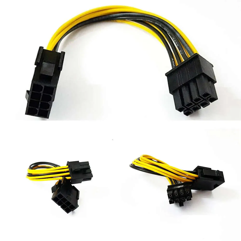 Ny bärbara datoradapterladdare Adapter PCI-E CPU EPS 8 PIN TILL DUAL 8P POWER SPLITTER GRAFICS CARD FÖR GRINING FARG-videokort GPU för Riser Extension Cable Cable