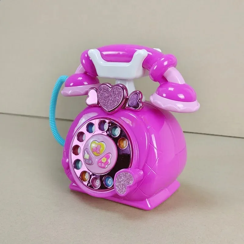 Tastaturen Klavier Kindertelefonspielzeug Prinzessin Telefonemulation Festnetz Früherziehung Puzzle Mädchen Babytelefon 2-3 Jahre alt 231214