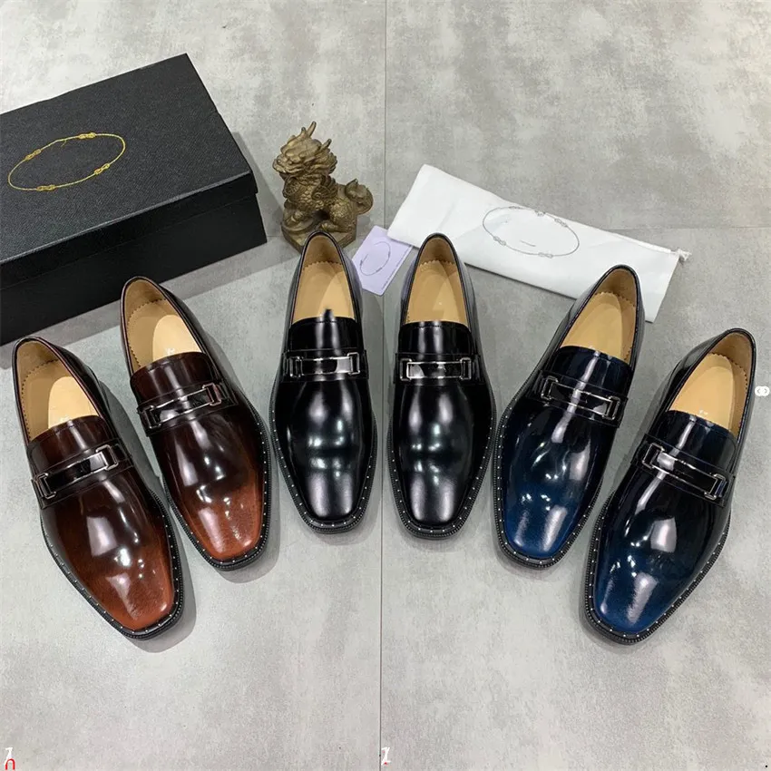 10Style 2024 패션 디자이너 공식적인 슬립 on uxurious dress shoes 새로운 클래식 가죽 옥스포드 웨딩 파티 비즈니스 비즈니스 플랫 신발 남자 로퍼 크기 6-11