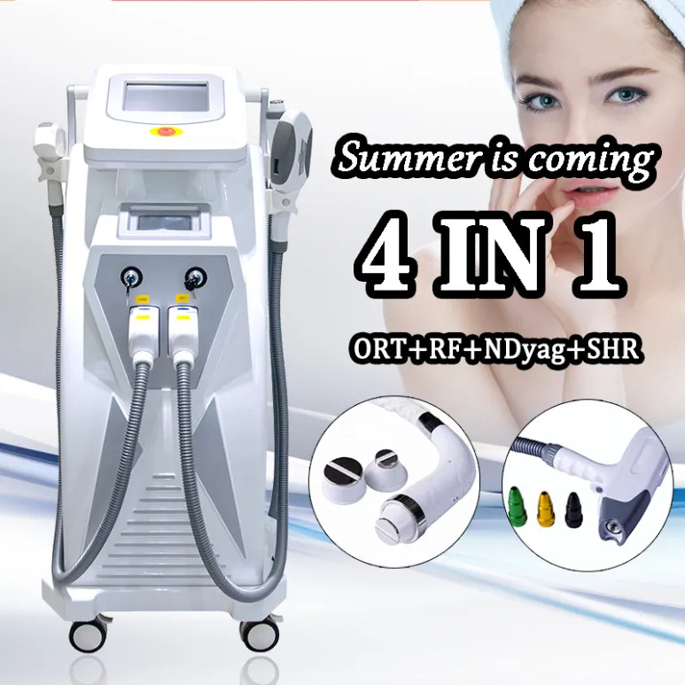 Máquina a laser 3 em 1, remoção de pelos, tatuagem, elight, rf, rejuvenescimento da pele, equipamento de beleza