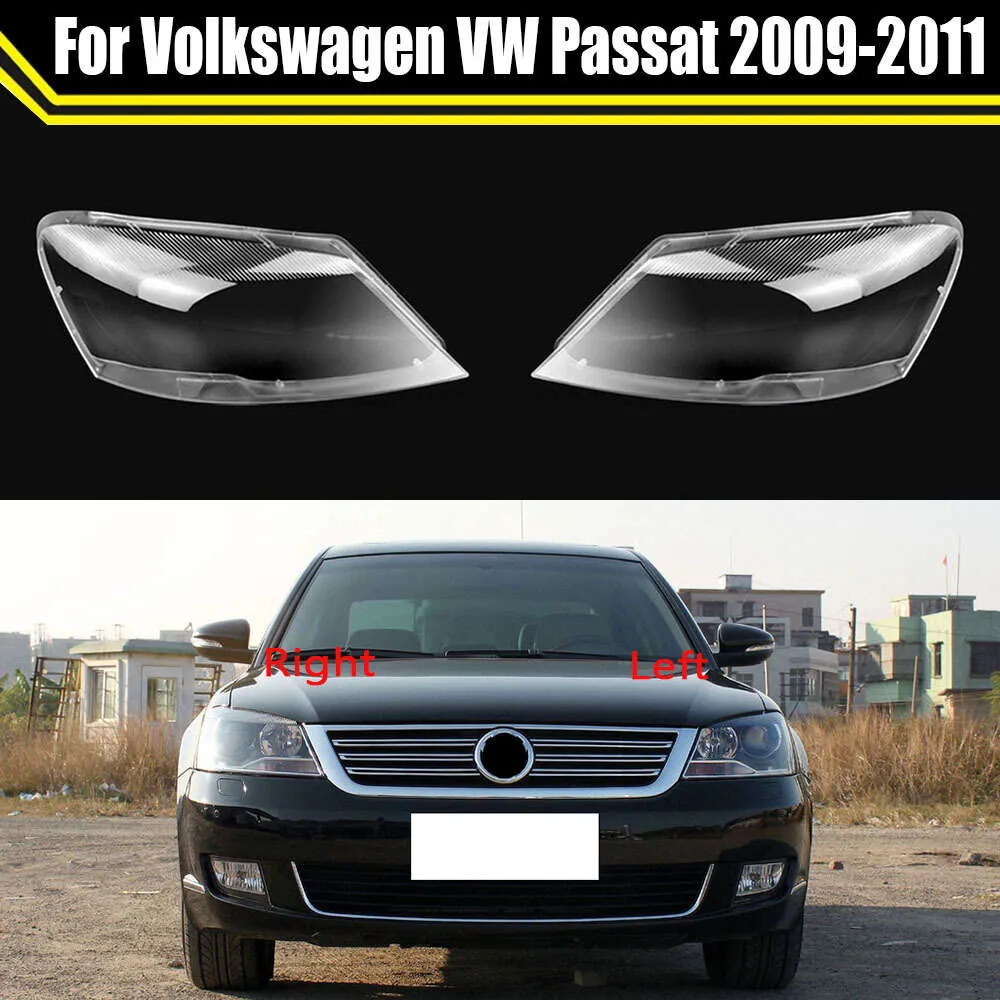 غطاء المصباح الأمامي للسيارة لـ VW Passat 2009 2010 2011 Auto Lampcade Lampcover Lampcover Lave Light Light Cover Cover Glass Lens Shell