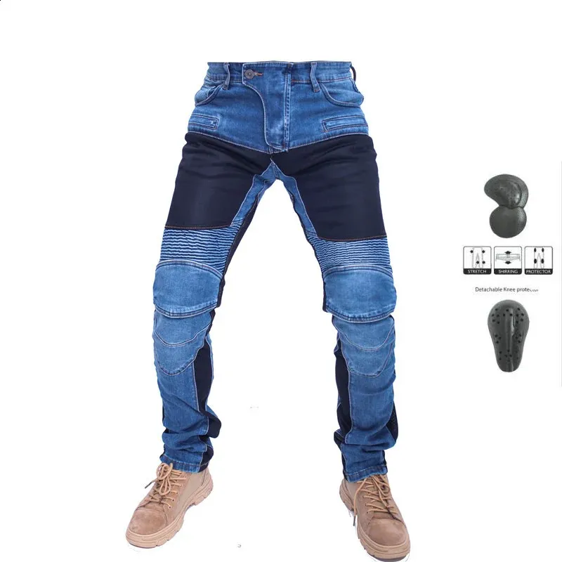 Jeans masculinos motorpool ubs06 pk719 lazer motocicleta offroad ao ar livre jeancycling calças de verão com equipamento de proteção 231214