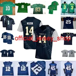 Custom Fighting Irish Football Jersey College Smith Zack Martin Jones Rick Mirer Walt Patulski Kyren Williams Chris Tyree Mayer Tremble