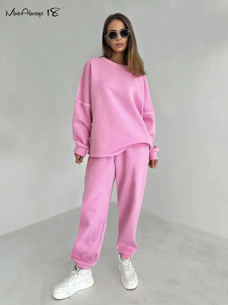 Pink top sweatsuit womens