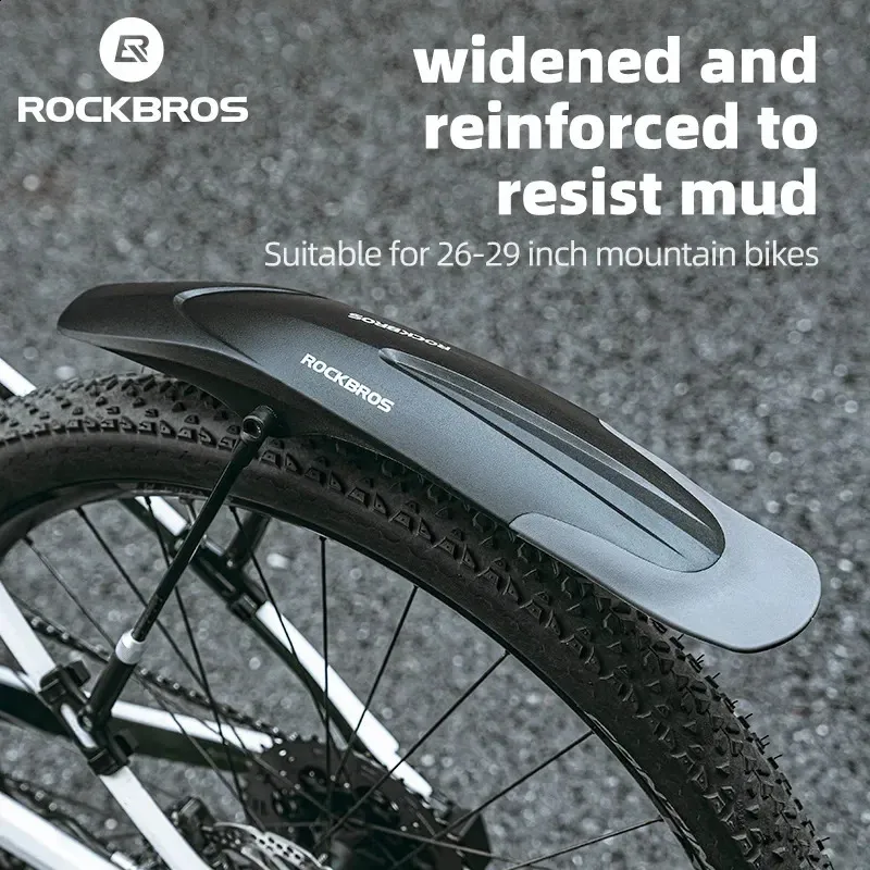 Garde-boue de vélo ROCKBR garde-boue de vélo élargi à dégagement rapide 26-29 pouces vtt route Installation innovante Durable accessoires de vélo garde-boue 231214