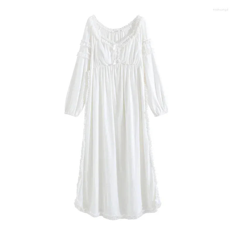 white christmas dresses Women's Pima Camille Nightgown in White