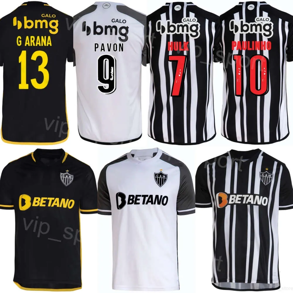 Club 23 24 Atletico Mineiro Soccer Jersey Herrlag 10 Paulinho 9 Pavon 44 Rubens 17 Gomes 8 Edenilson 13 Arana 15 Zaracho 26 Saravia Football Shirt Kits Uniform